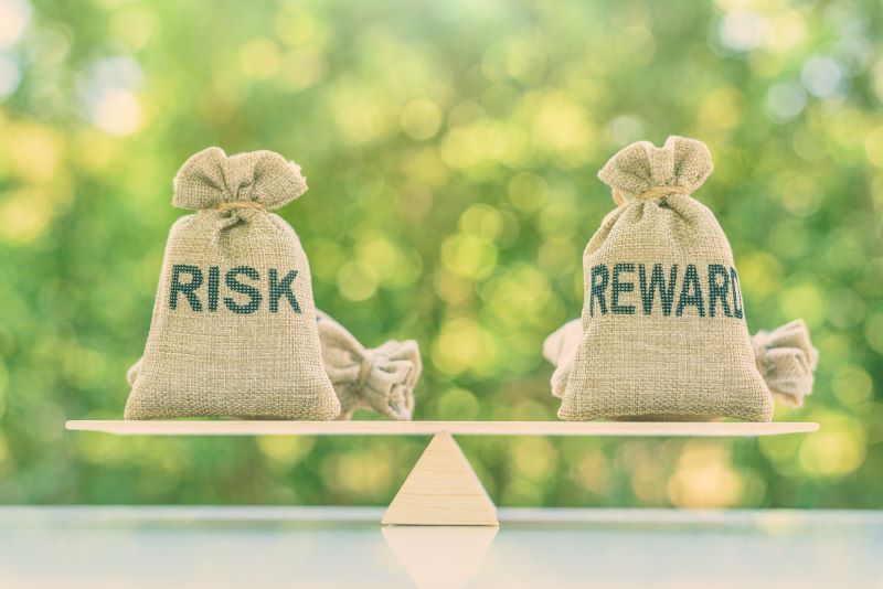 risk and reward on scale